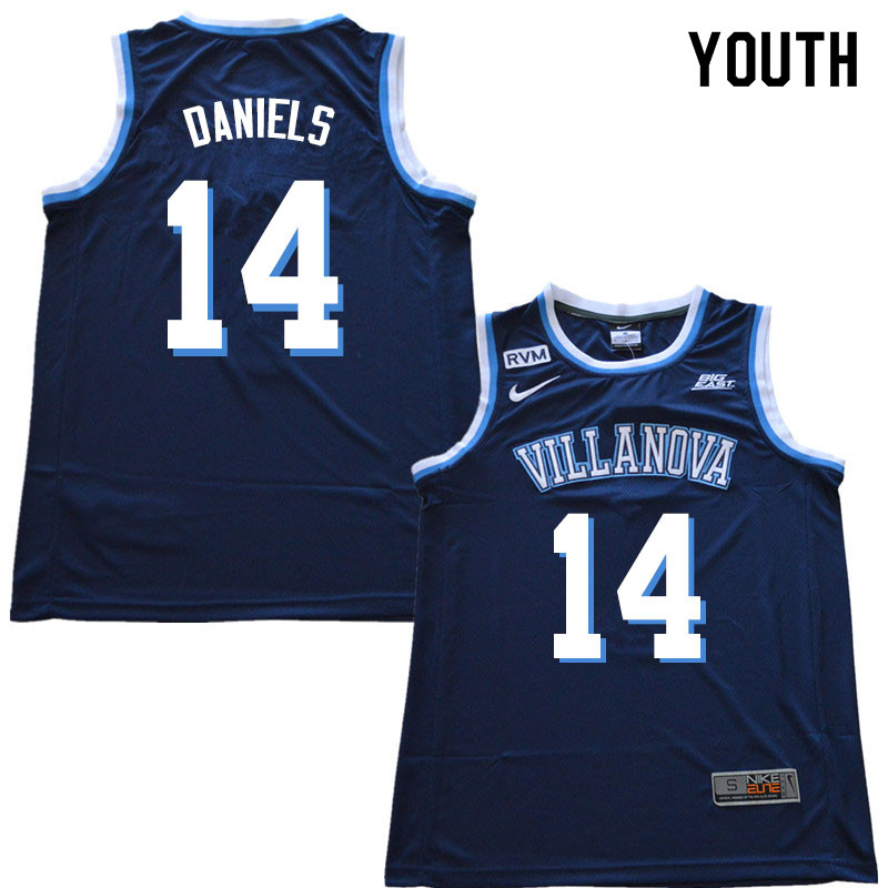 2019 Youth #14 Caleb Daniels Villanova Wildcats College Basketball Jerseys Sale-Navy - Click Image to Close
